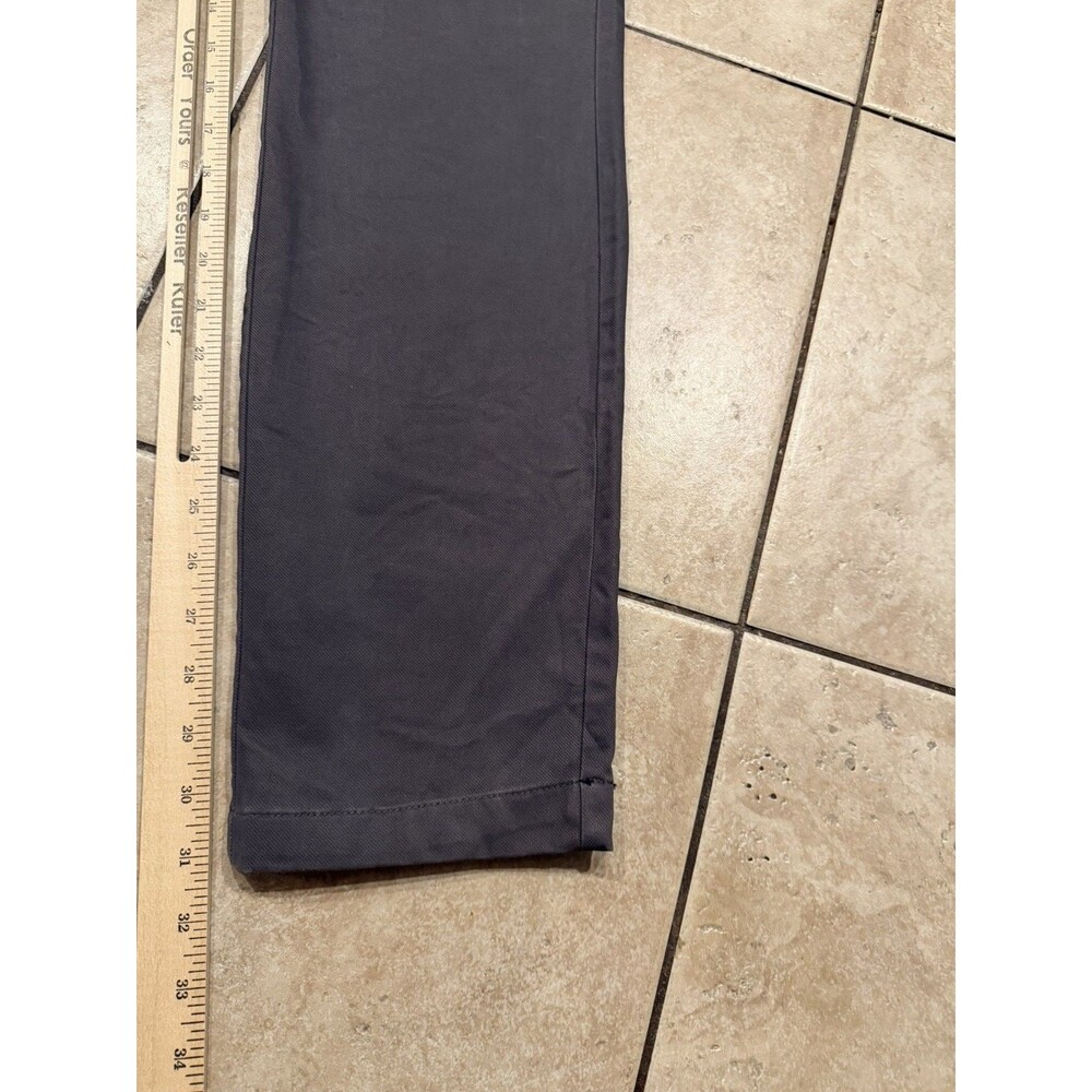 Perk Pants Mens 31x32 Gray Slim Fit Stretch Chino Casual Cotton Spandex - Picture 6 of 8